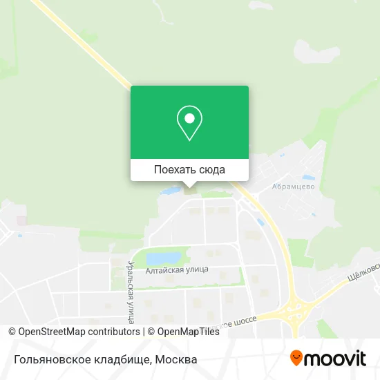 Карта Гольяновское кладбище