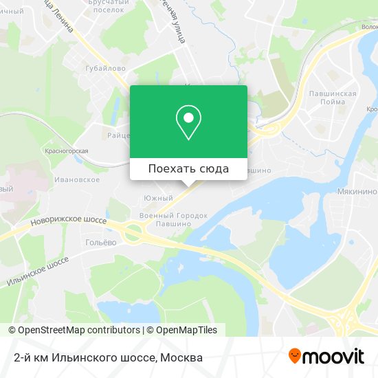 Карта 2-й км Ильинского шоссе