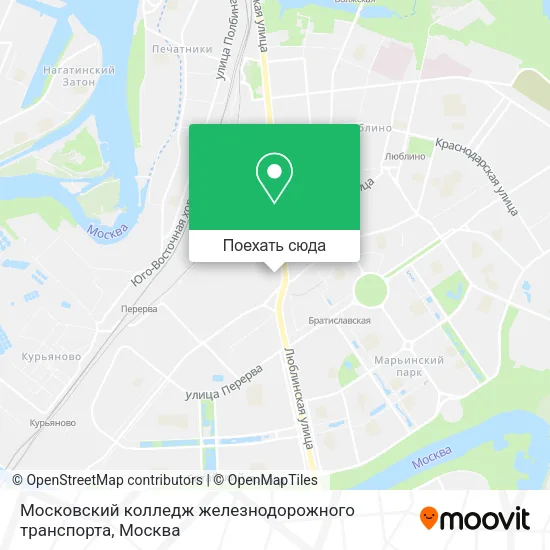 Карта Московский колледж железнодорожного транспорта