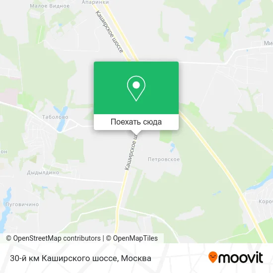 Карта 30-й км Каширского шоссе