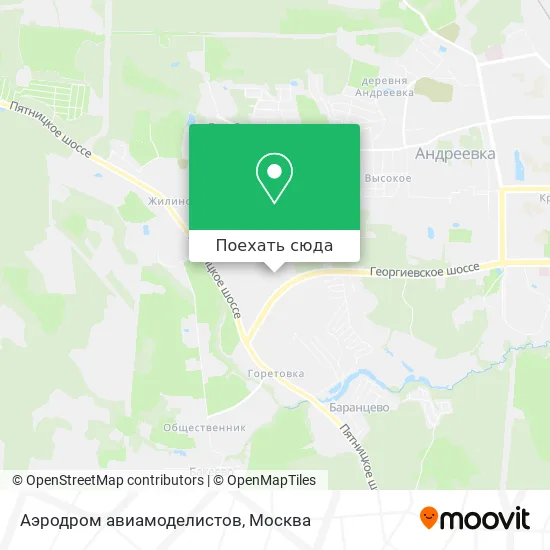 Карта Аэродром авиамоделистов