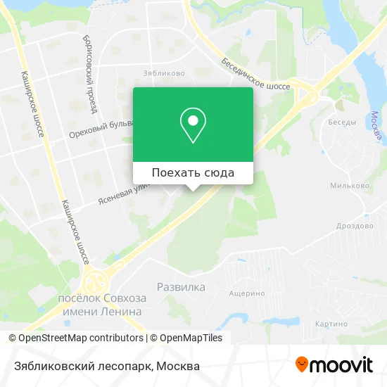 Карта Зябликовский лесопарк