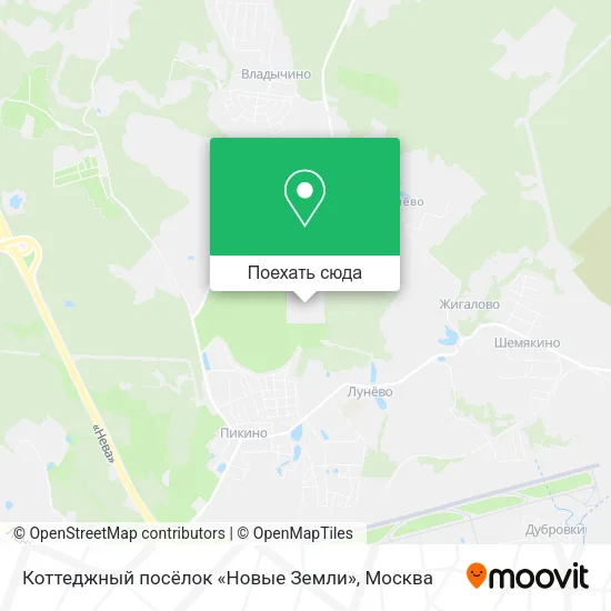 Карта Коттеджный посёлок «Новые Земли»