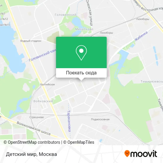 Карта Детский мир