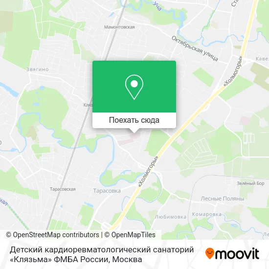 Карта Детский кардиоревматологический санаторий «Клязьма» ФМБА России