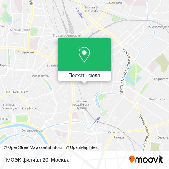 Карта МОЭК филиал 20