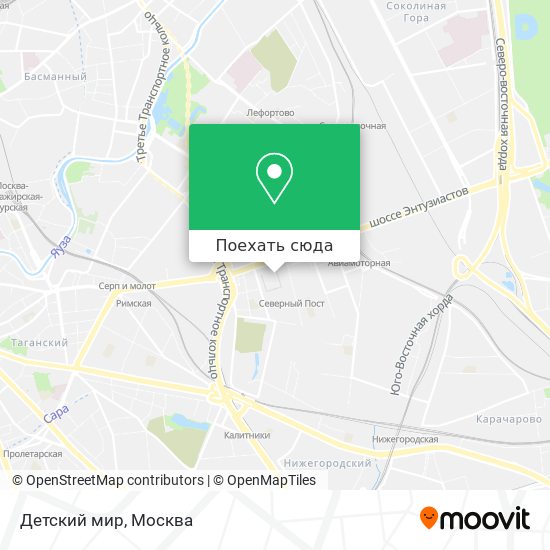 Карта Детский мир