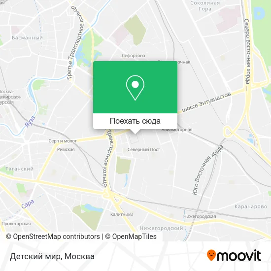 Карта Детский мир