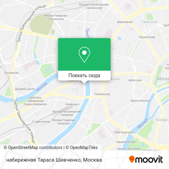 Карта набережная Тараса Шевченко