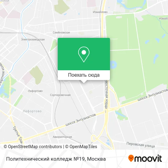 Карта Политехнический колледж №19