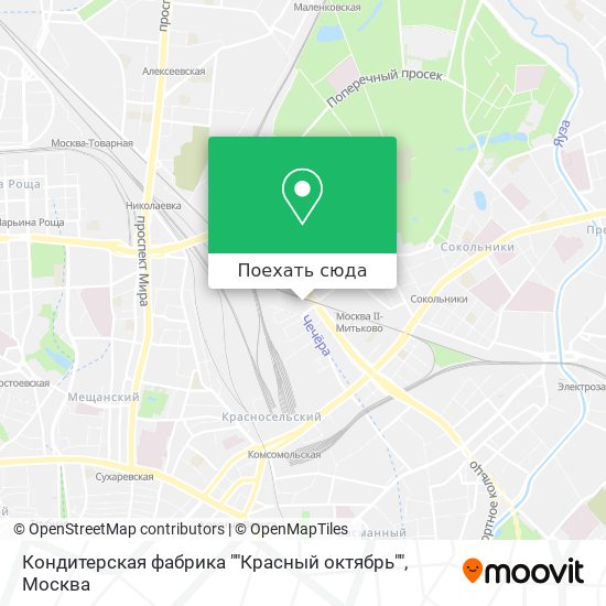 Карта Кондитерская фабрика ""Красный октябрь""