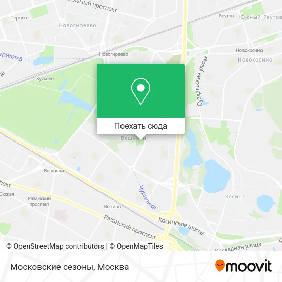 Карта Московские сезоны