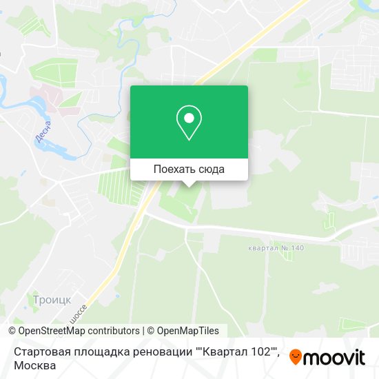 Карта Стартовая площадка реновации ""Квартал 102""