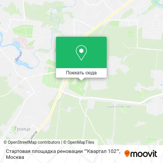 Карта Стартовая площадка реновации ""Квартал 102""