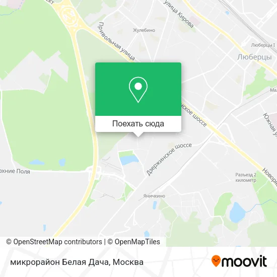 Карта микрорайон Белая Дача
