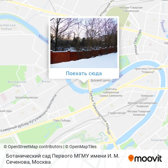 Карта Ботанический сад Первого МГМУ имени И. М. Сеченова