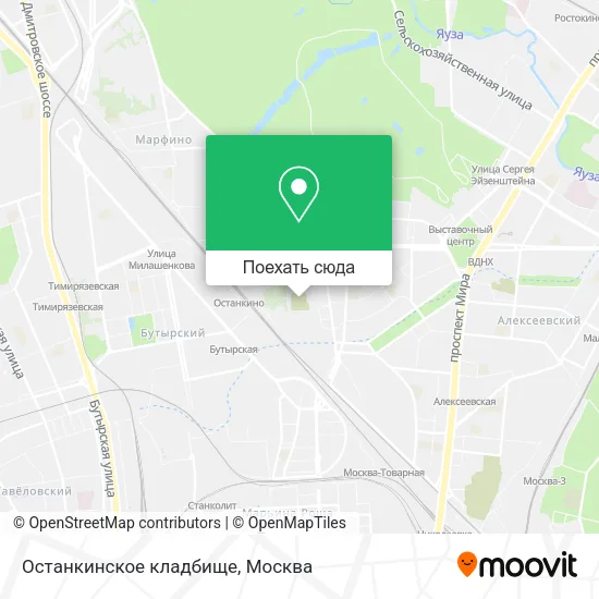 Карта Останкинское кладбище