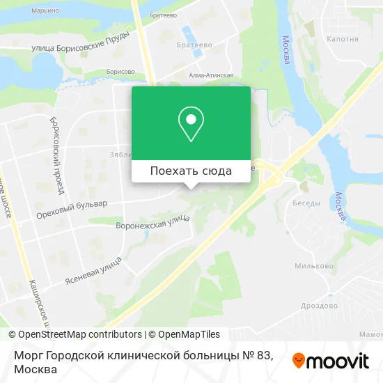 Карта Морг Городской клинической больницы № 83