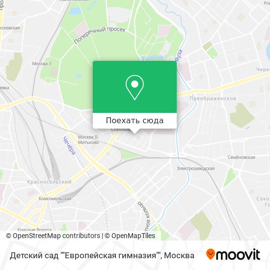 Карта Детский сад ""Европейская гимназия""