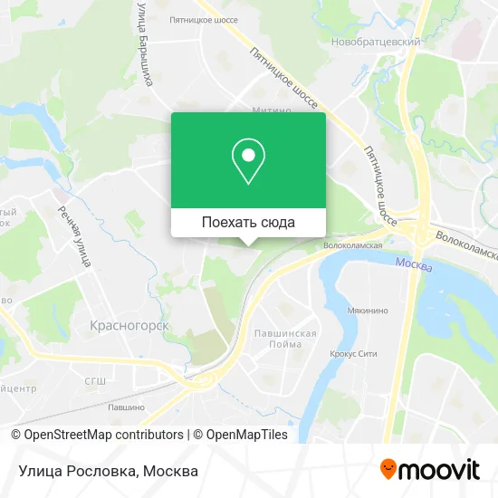 Карта Улица Рословка