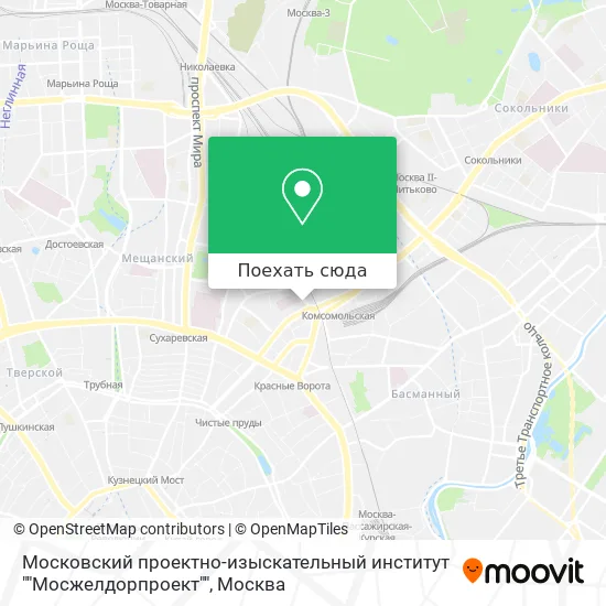 Карта Московский проектно-изыскательный институт ""Мосжелдорпроект""