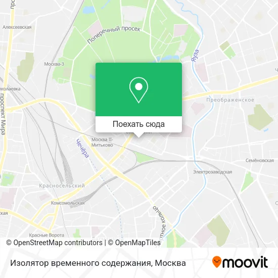 Карта Изолятор временного содержания