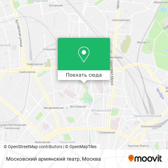 Карта Московский армянский театр