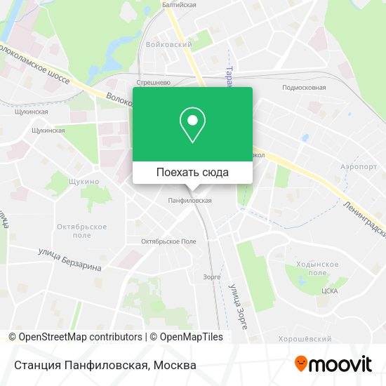 Карта Станция Панфиловская