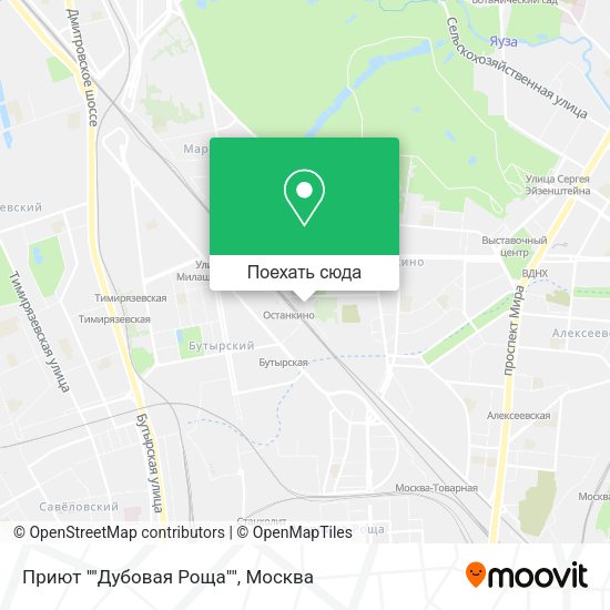 Карта Приют ""Дубовая Роща""