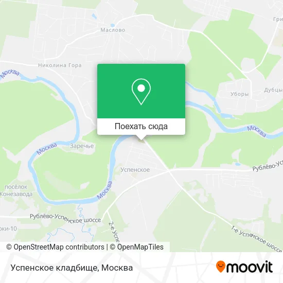 Карта Успенское кладбище