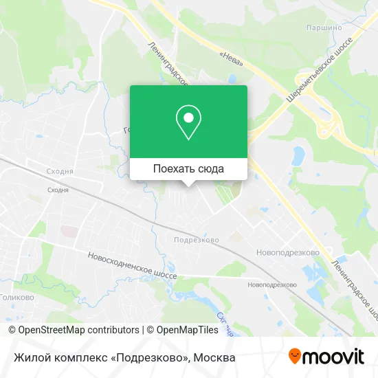Карта Жилой комплекс «Подрезково»