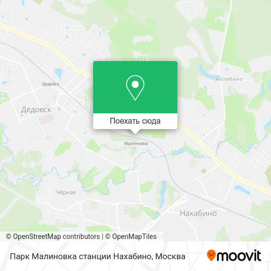 Карта Парк Малиновка станции Нахабино