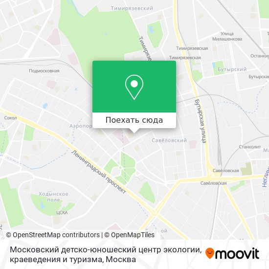 Карта Московский детско-юношеский центр экологии, краеведения и туризма