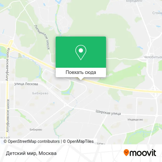 Карта Детский мир