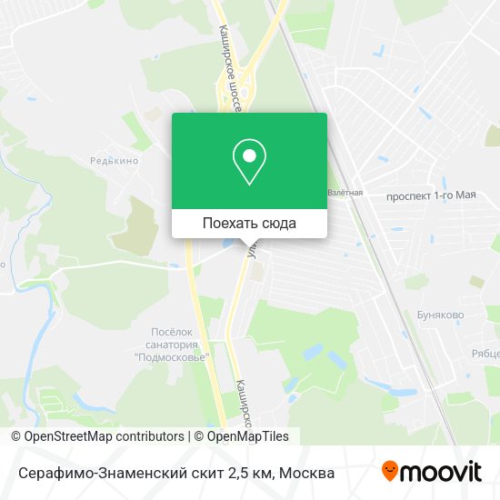Карта Серафимо-Знаменский скит 2,5 км