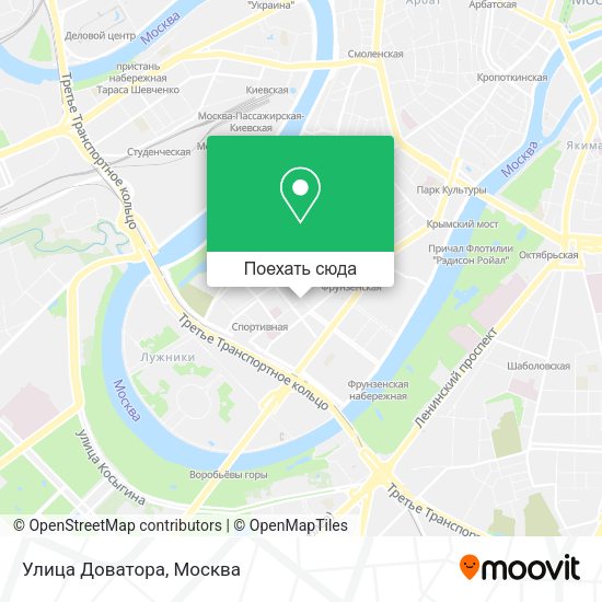 Карта Улица Доватора