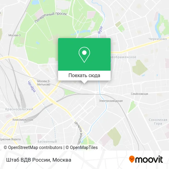 Карта Штаб ВДВ России