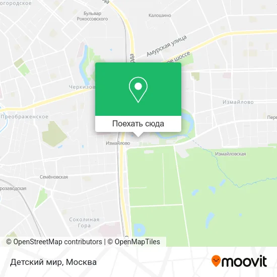 Карта Детский мир