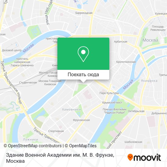 Карта Здание Военной Академии им. М. В. Фрунзе