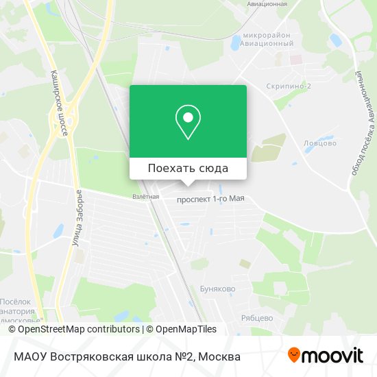 Карта МАОУ Востряковская школа №2