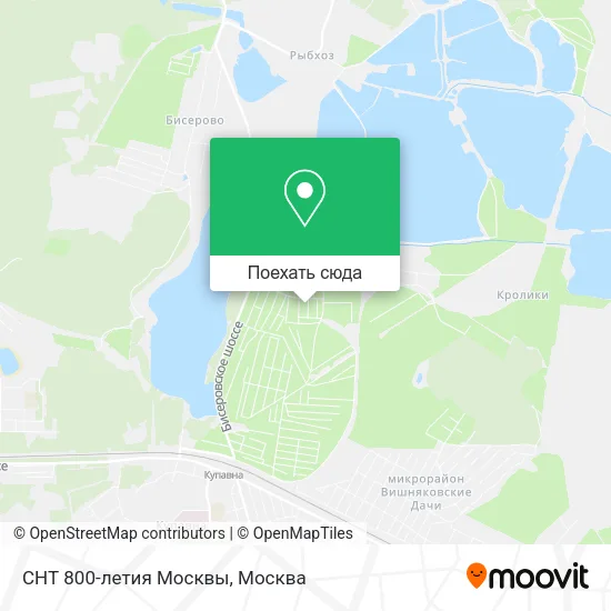 Карта СНТ 800-летия Москвы