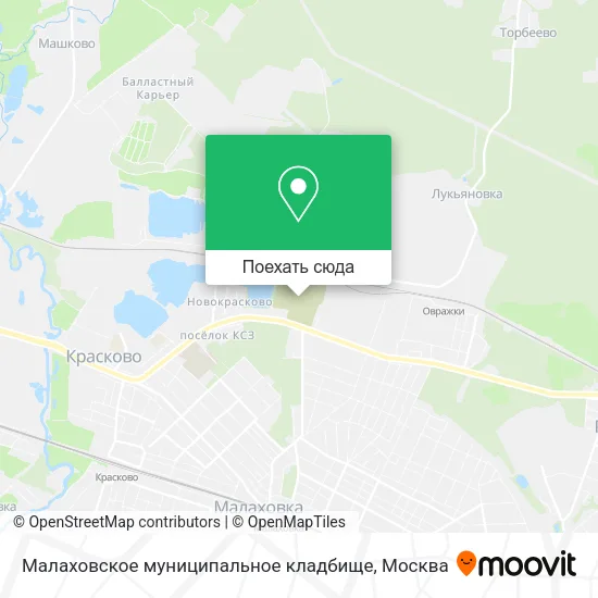 Карта Малаховское муниципальное кладбище