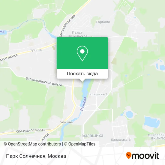 Карта Парк Солнечная
