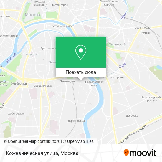 Карта Кожевническая улица