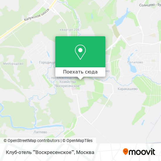 Карта Клуб-отель ""Воскресенское""