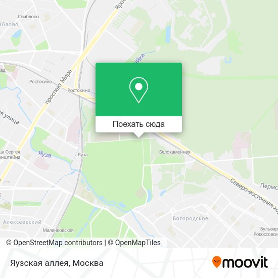 Карта Яузская аллея