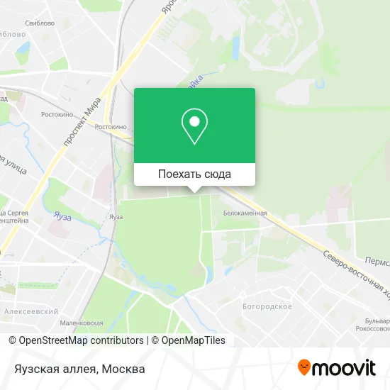 Карта Яузская аллея