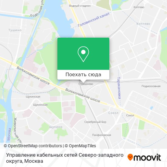 Карта Управление кабельных сетей Северо-западного округа