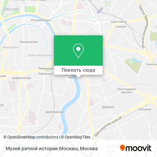 Карта Музей ратной истории Москвы