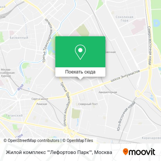 Карта Жилой комплекс ""Лефортово Парк""